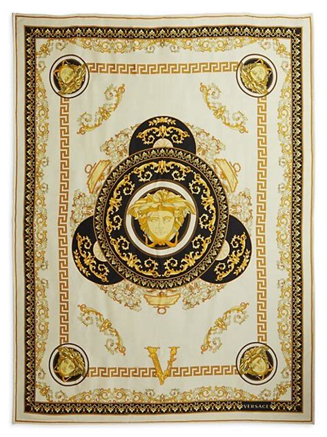 versace medusa wool throw